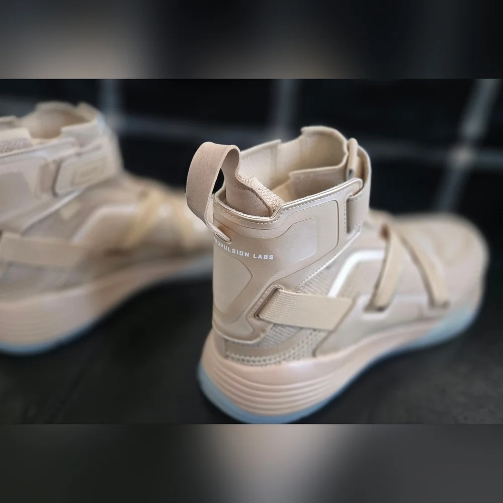 Apl Superfuture High Top Sneaker In Gold Beige NWOT - Picture 5 of 8